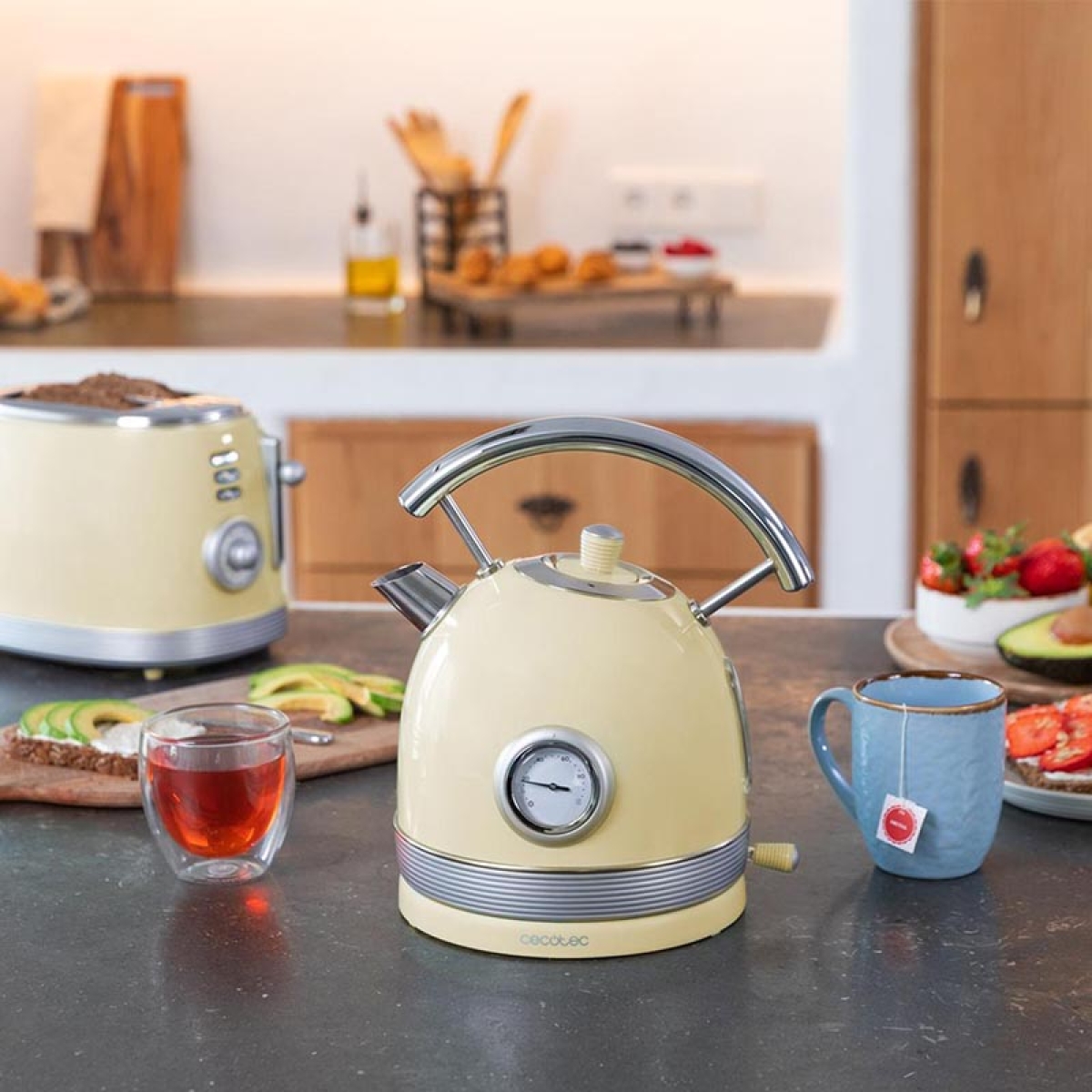 Cecotec ThermoSense 420 Vintage 01484 Ηλεκτρικός Βραστήρας Κίτρινος - Image 3