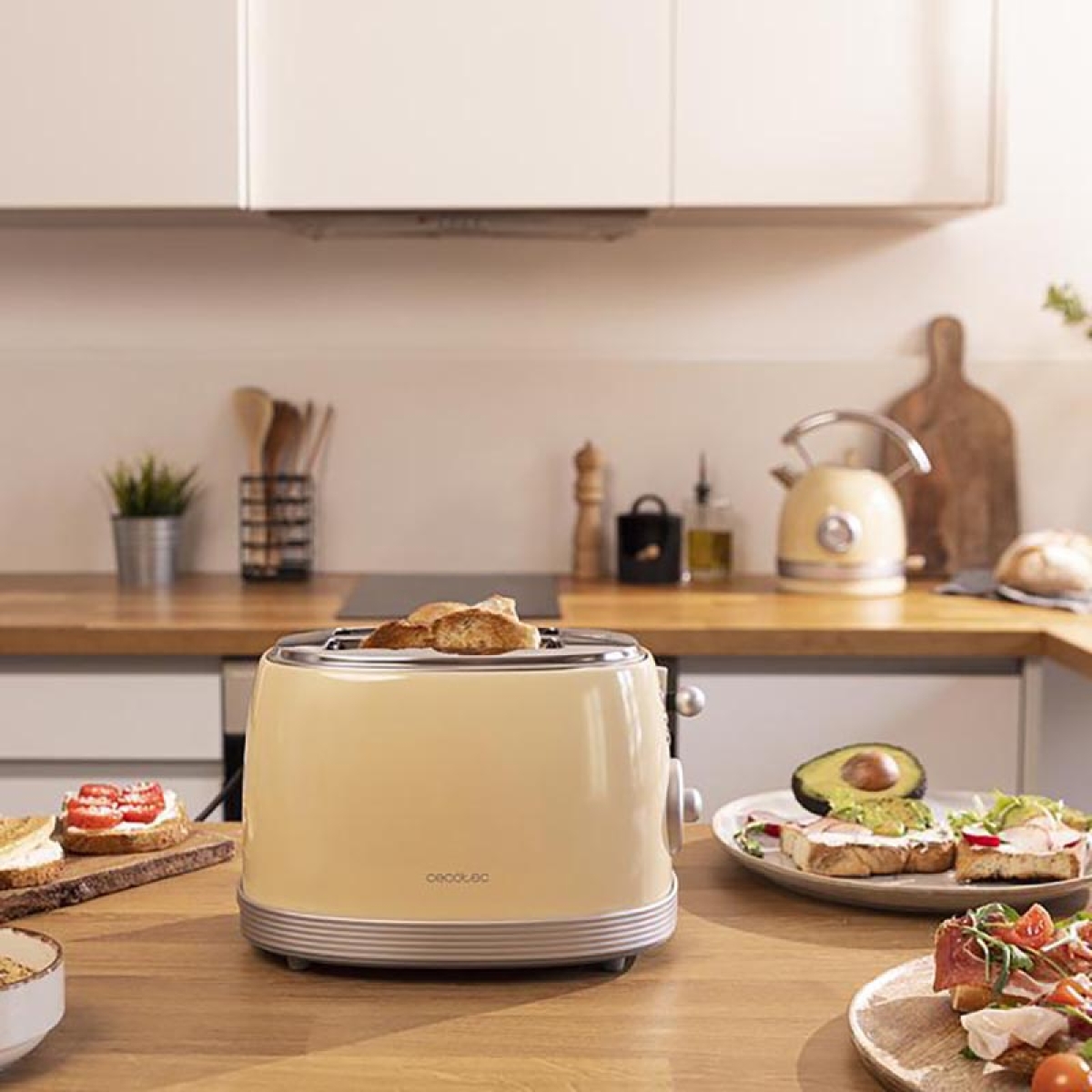Cecotec Toast and Taste 800 Vintage Light Yellow 03210 Φρυγανιέρα Κίτρινη - Image 3
