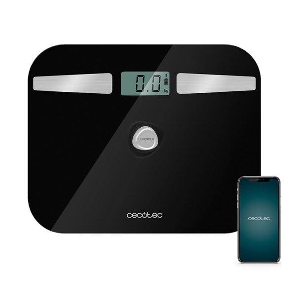 Cecotec Surface Precision EcoPower 10200 Smart Healthy 04255 Ψηφιακή Ζυγαριά Μπάνιου Μαύρη