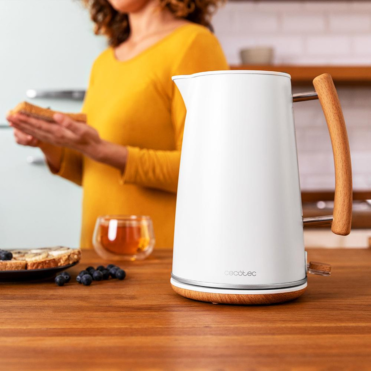 Cecotec ThermoSense 400 White Woody 01480 Ηλεκτρικός Βραστήρας Λευκός - Image 2