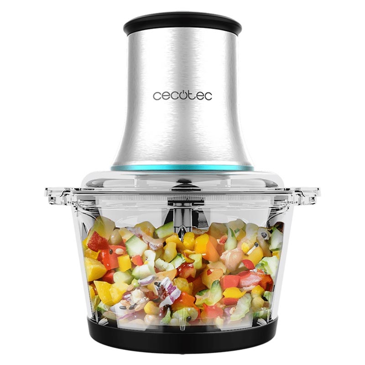 Cecotec ChopBeat 2000W Vindaloo Glass 04858 Πολυκόφτης με Γυάλινο Μπολ Ασημί - Image 3