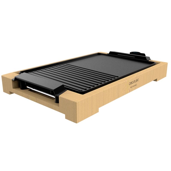 Cecotec Tasty and Grill 2000 Bamboo 03058 Ηλεκτρική Ψηστιέρα - Γκριλιέρα Καφέ