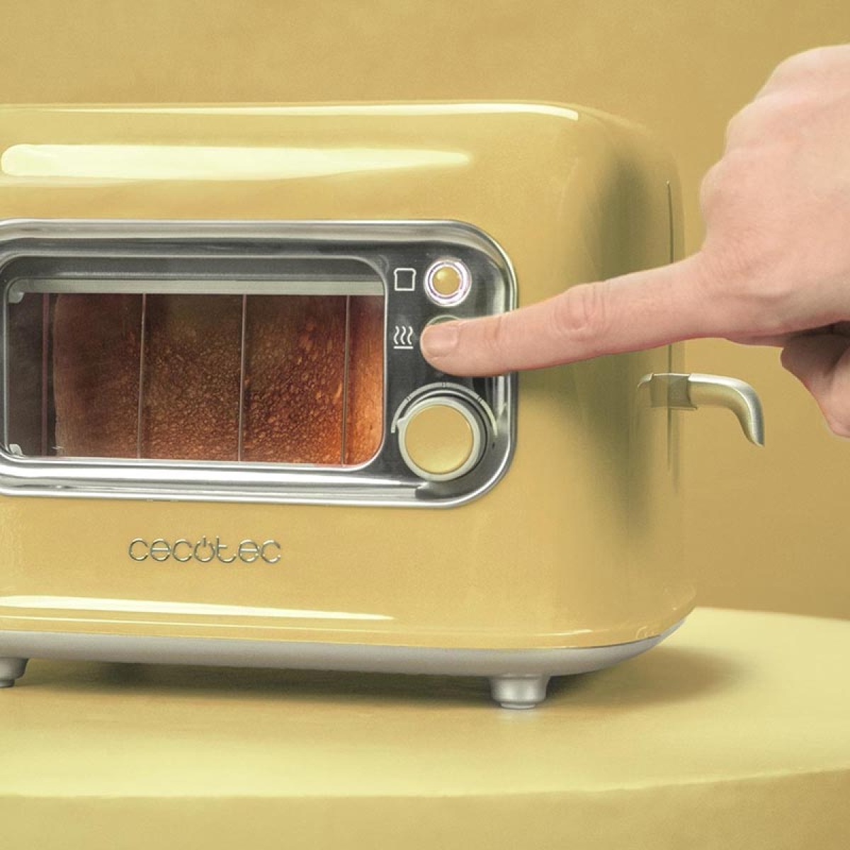 Cecotec RetroVision Yellow 08041 Φρυγανιέρα Ρετρό Κίτρινη - Image 4