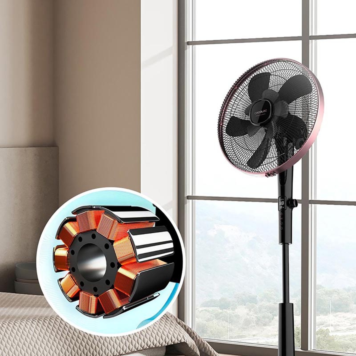 Cecotec EnergySilence 1040 SmartExtreme 05916 Ανεμιστήρας Δαπέδου Μαύρος - Image 2
