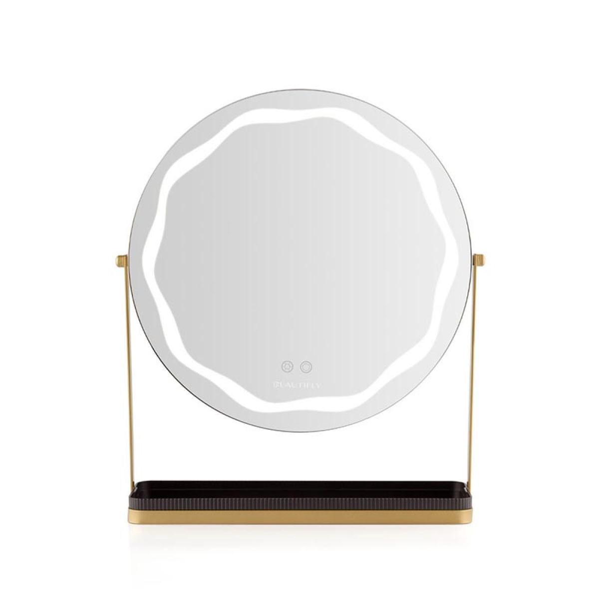 Beautifly Round LED Vanity Καθρέφτης Μακιγιάζ με Φωτισμό LED Χρυσός - Image 3