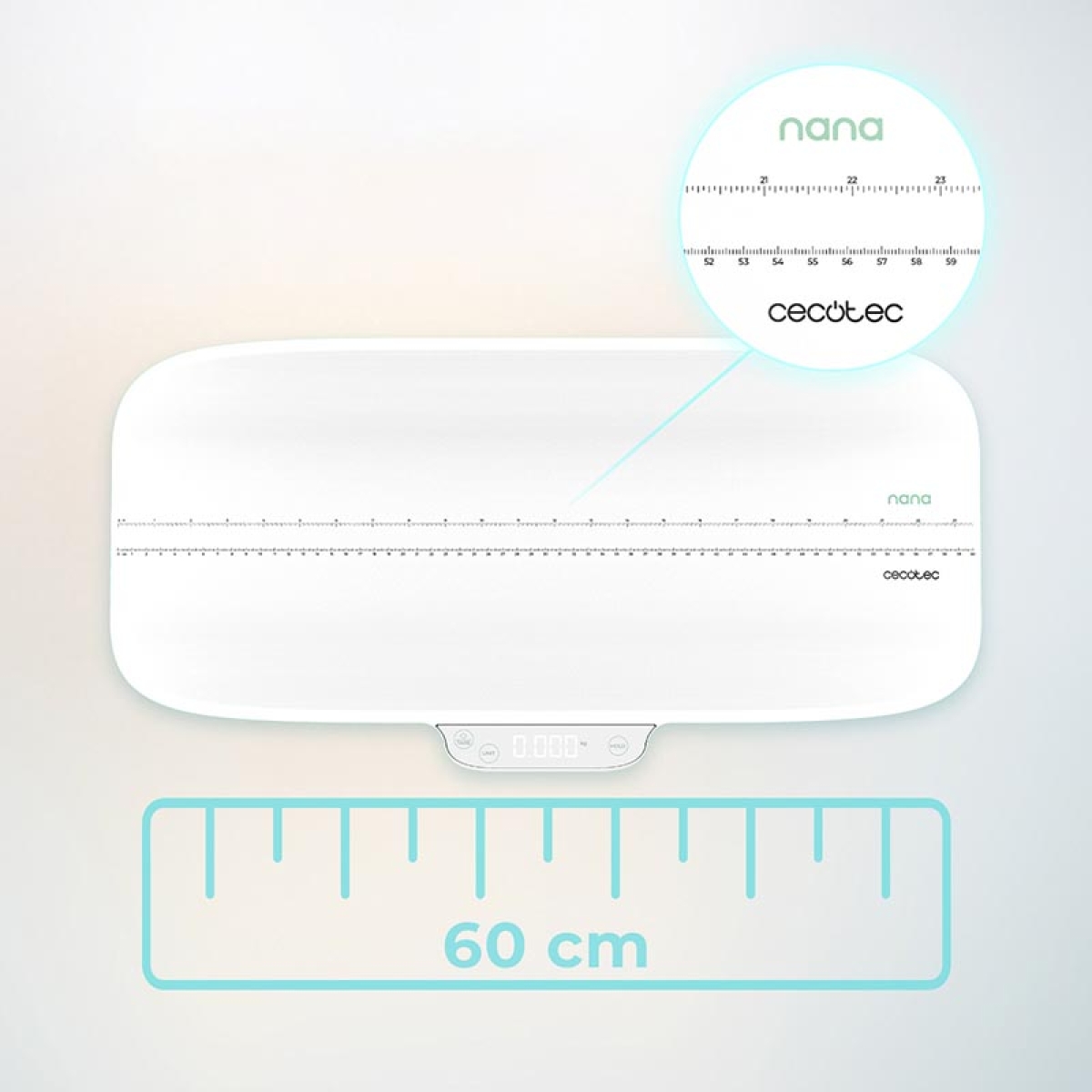 Cecotec Nana BabyCare Smart Weight 01902 Ψηφιακή Ζυγαριά Βρέφους Λευκή - Image 2