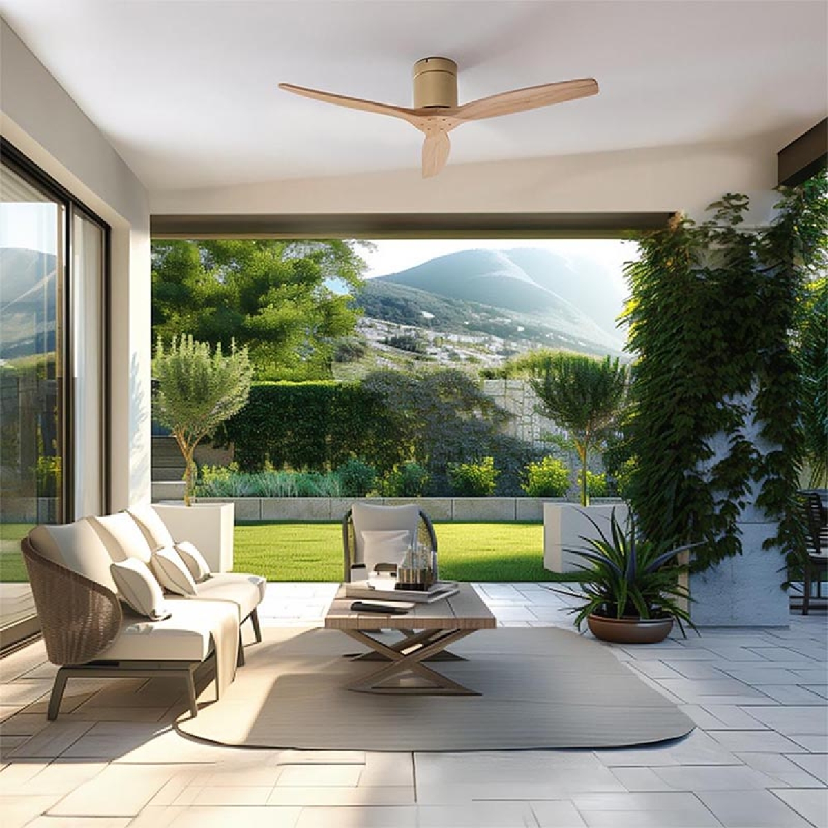Cecotec EnergySilence Aero 5500 Aqua GoldLightWood Connected 08521 Ανεμιστήρας Οροφής με Φωτισμό Χρυσό/Καφέ - Image 2