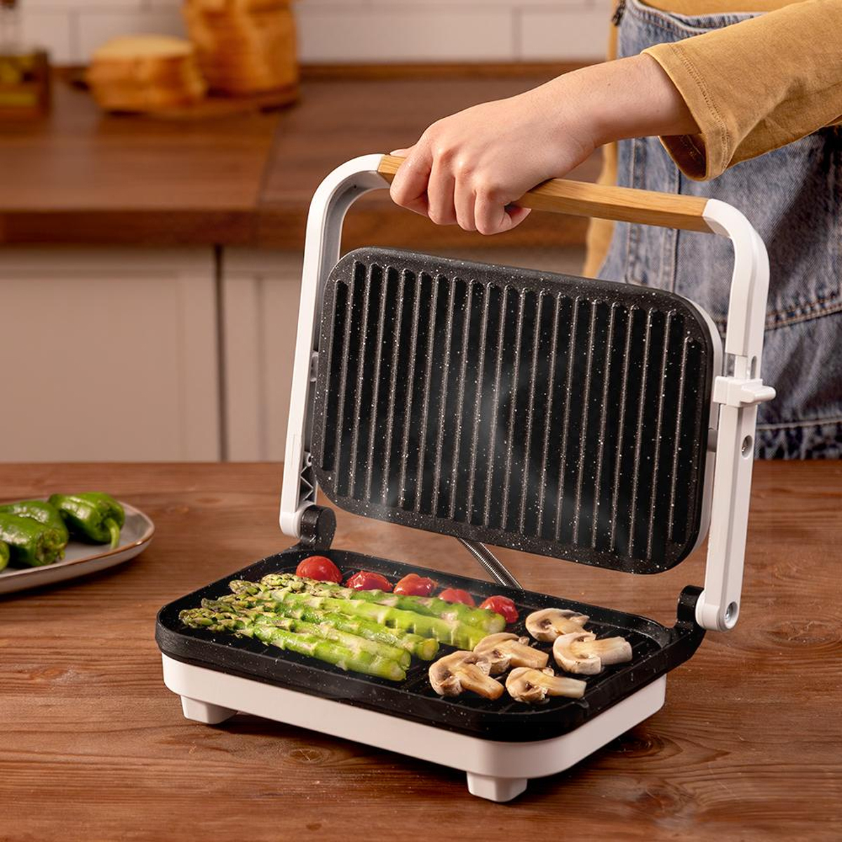 CECOTEC - ROCK’NGRILL 1300 WOOD W 03496 - Λευκό - Image 2
