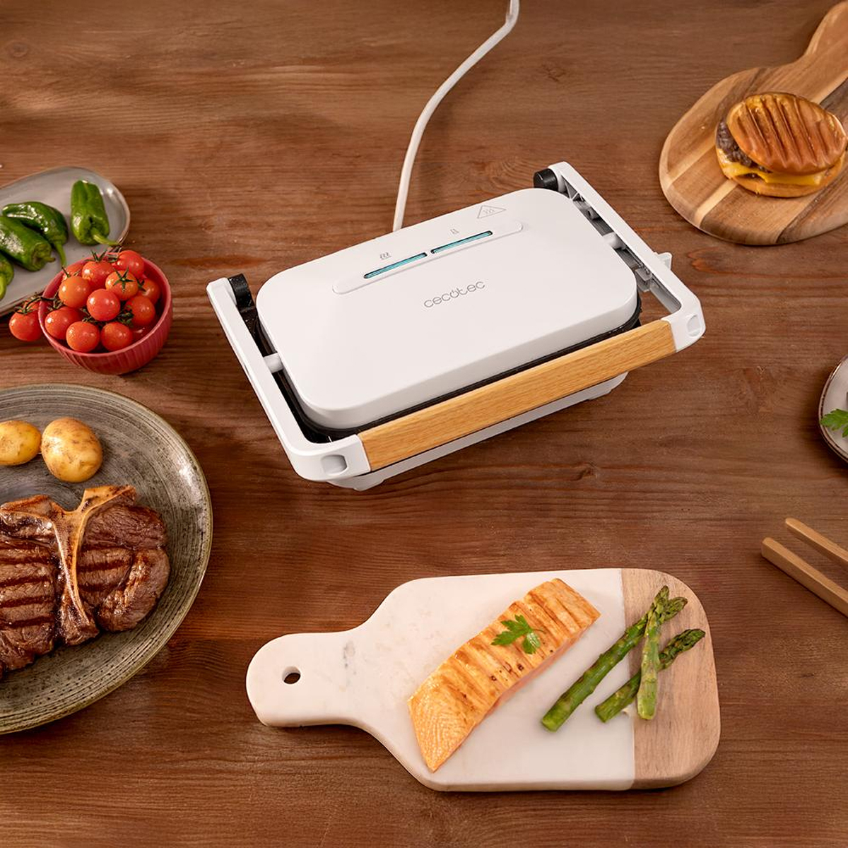 CECOTEC - ROCK’NGRILL 1300 WOOD W 03496 - Λευκό - Image 6