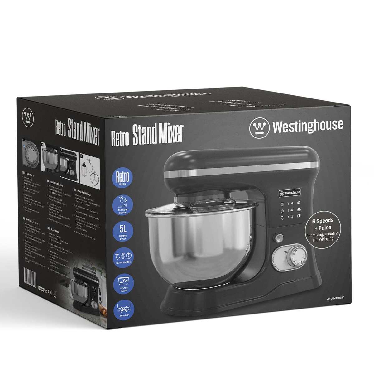 Westinghouse WKSMXR498BK Ηλεκτρικό Μίξερ Χειρός Μαύρο - Image 2