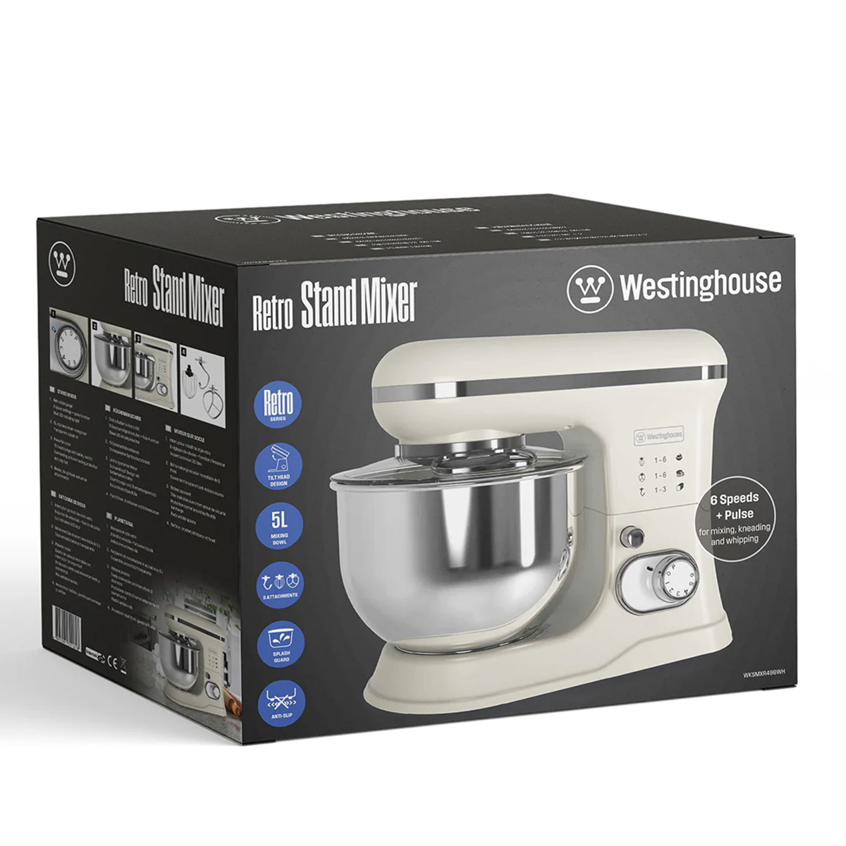 Westinghouse WKSMXR498WH Ηλεκτρικό Μίξερ Χειρός Λευκό - Image 2