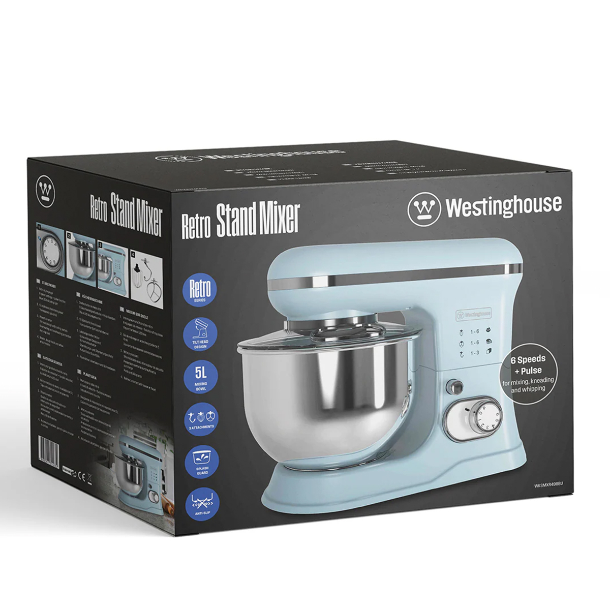 Westinghouse WKSMXR498BU Επιτραπέζιο Μίξερ Κουζίνας Μπλε - Image 2