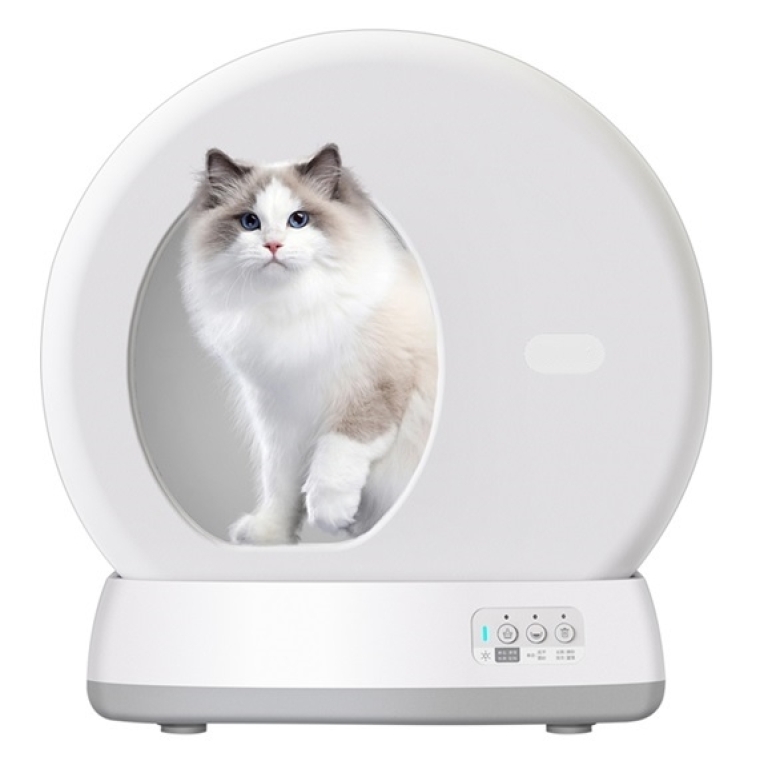 UBPet Smart Αυτοκαθαριζόμενη Τουαλέτα Γάτας 520mm(Π)x530mm(Μ)x555mm(Υ) Λευκή UCAT C10