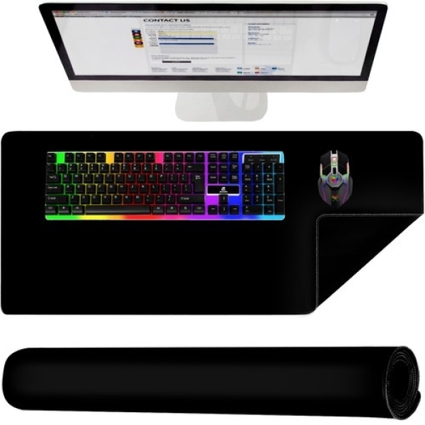 Mouse Pad 90x45x0.2 cm Μαύρο 00018625