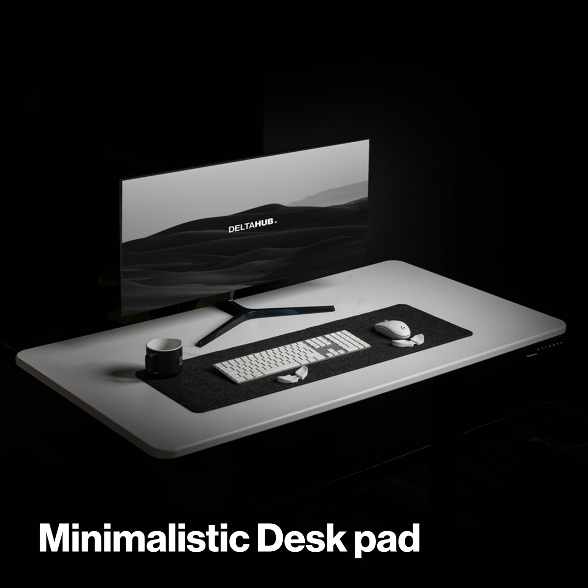 Deltahub DP-M-D Deskpad Medium Επιφάνεια Γραφείου Felt Σκούρο Γκρι - Image 3