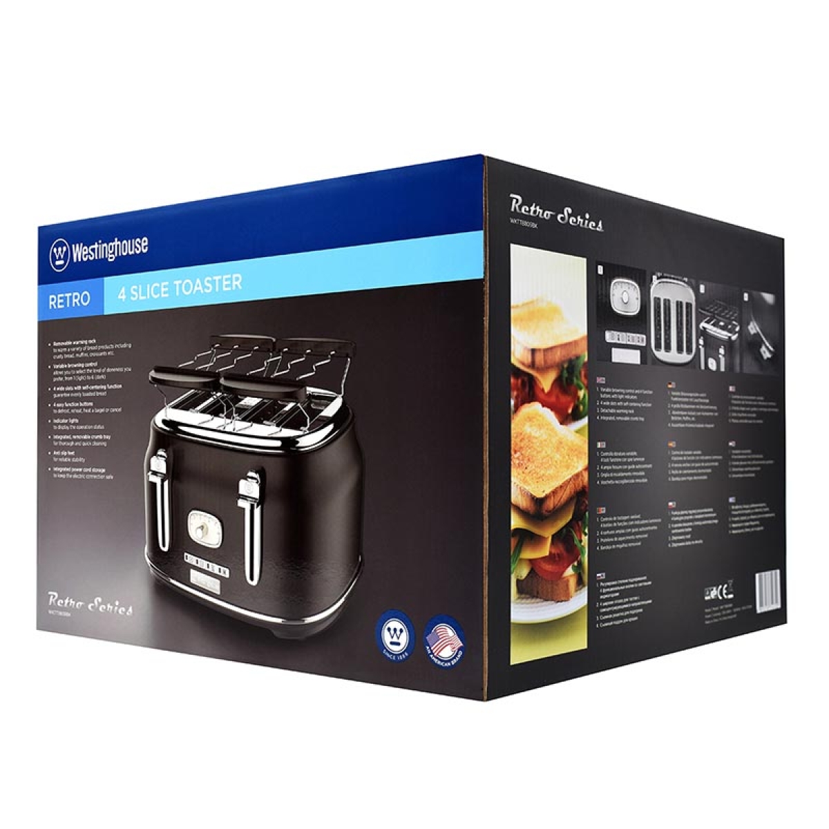 Westinghouse WKTTB809BK Φρυγανιέρα 4 Θέσεων 1750W Μαύρο Γλυκόριζας - Image 2