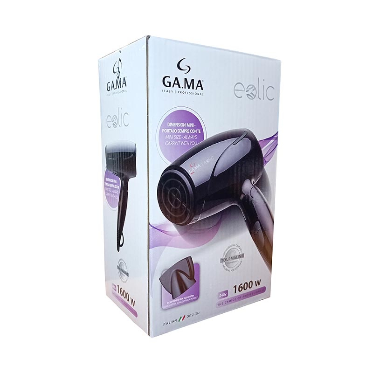GAMA Eolic Πιστολάκι Μαλλιών Ταξιδίου Μαύρο - Image 2