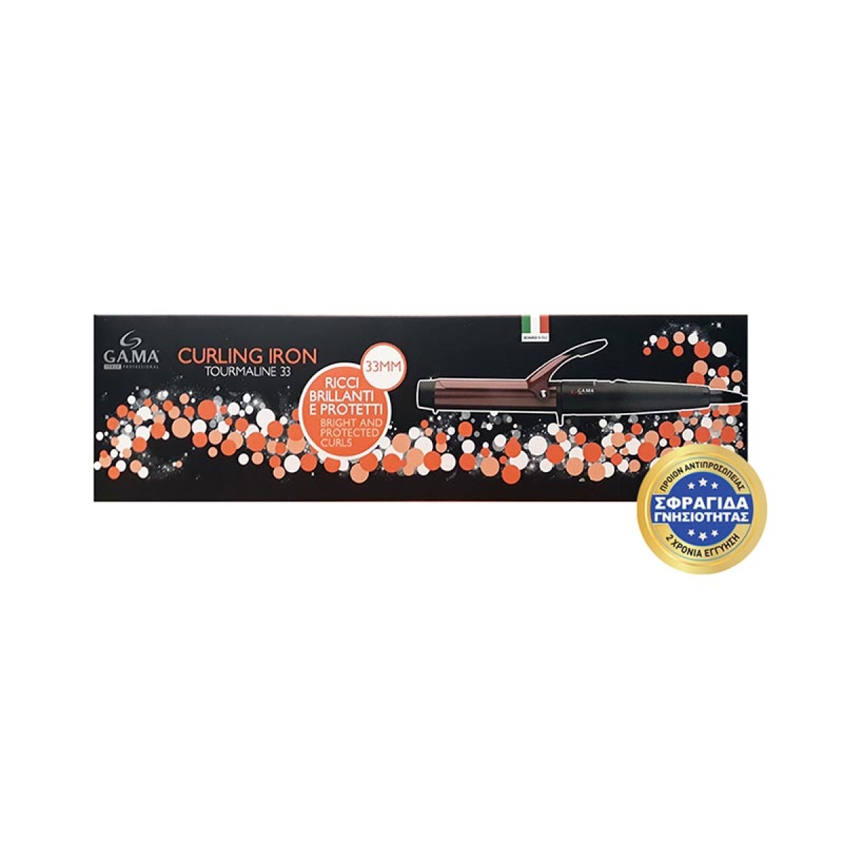 GAMA Salon Curl 25mm Ψαλίδι για Μπούκλες Μαλλιών Μαύρο - Image 2