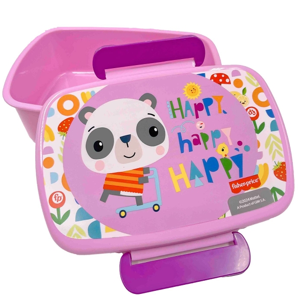 Δοχείο Φαγητού Πλαστικό pp Panda Fisher Price 900ml 17,5x13x7cm  900ml Gim 571-68265 - 1 τμχ