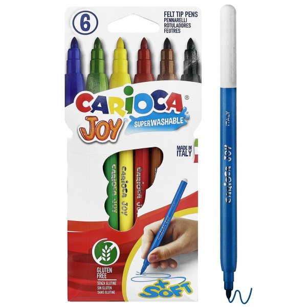 Μαρκαδόροι Carioca joy 2.8mm σετ=6 Χρώματα  Carioca 40549 - 1 τμχ