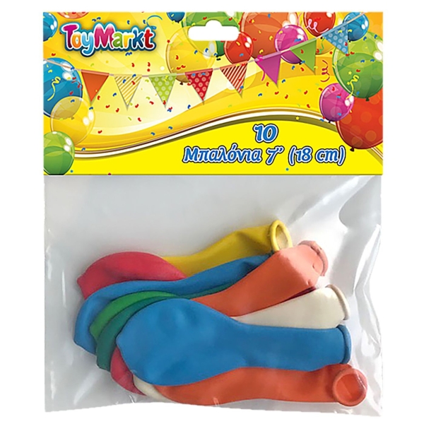 Σετ 10 τεμ Μπαλόνια 7" 18cm ToyMarkt 9199 - 1 τμχ