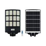 Αδιάβροχος Ηλιακός Προβολέας Δρόμου LED 6000W με Πάνελ και Τηλεχειριστήριο Rixme - Μαύρο