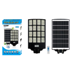 Αδιάβροχος Ηλιακός Προβολέας Δρόμου LED 8000W με Πάνελ και Τηλεχειριστήριο Rixme - Μαύρο - Image 2