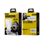 Αντάπτορας Φόρτισης με 2 Θύρες Type-C και 1 USB 65W Wekome WP-U66 Λευκό - Image 2