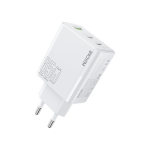 Αντάπτορας Φόρτισης με 2 Θύρες Type-C και 1 USB 65W Wekome WP-U66 Λευκό
