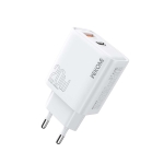 Αντάπτορας Φόρτισης με 2 Θύρες Type-C και USB 20W Wekome WP-U60 Λευκό