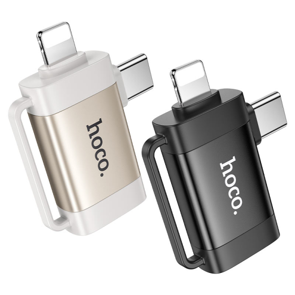 Αντάπτορας Lightning & Type-C σε USB-A Μετατροπέας Διπλής Συμβατότητας Hoco UA31F