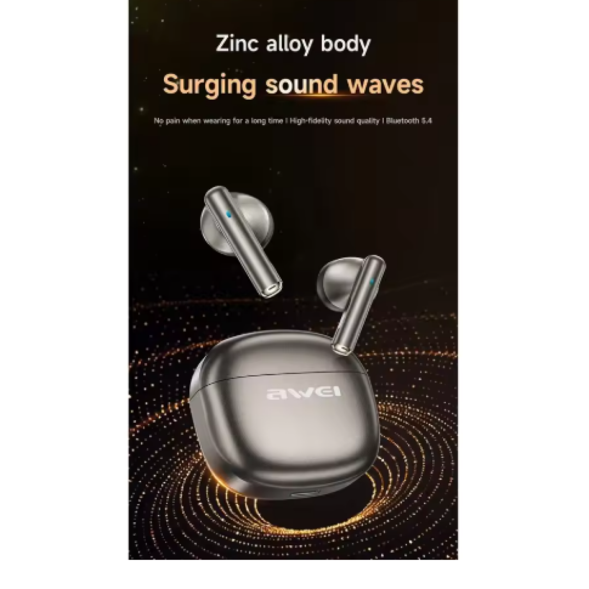 Ασύρματα Ακουστικά με Θήκη Φόρτισης Awei T102 - Ανθρακί - Image 2