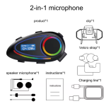 Ασύρματη Ενδοεπικοινωνία για Κράνος Μηχανής με Bluetooth Headset K18 - Μαύρο - Image 4