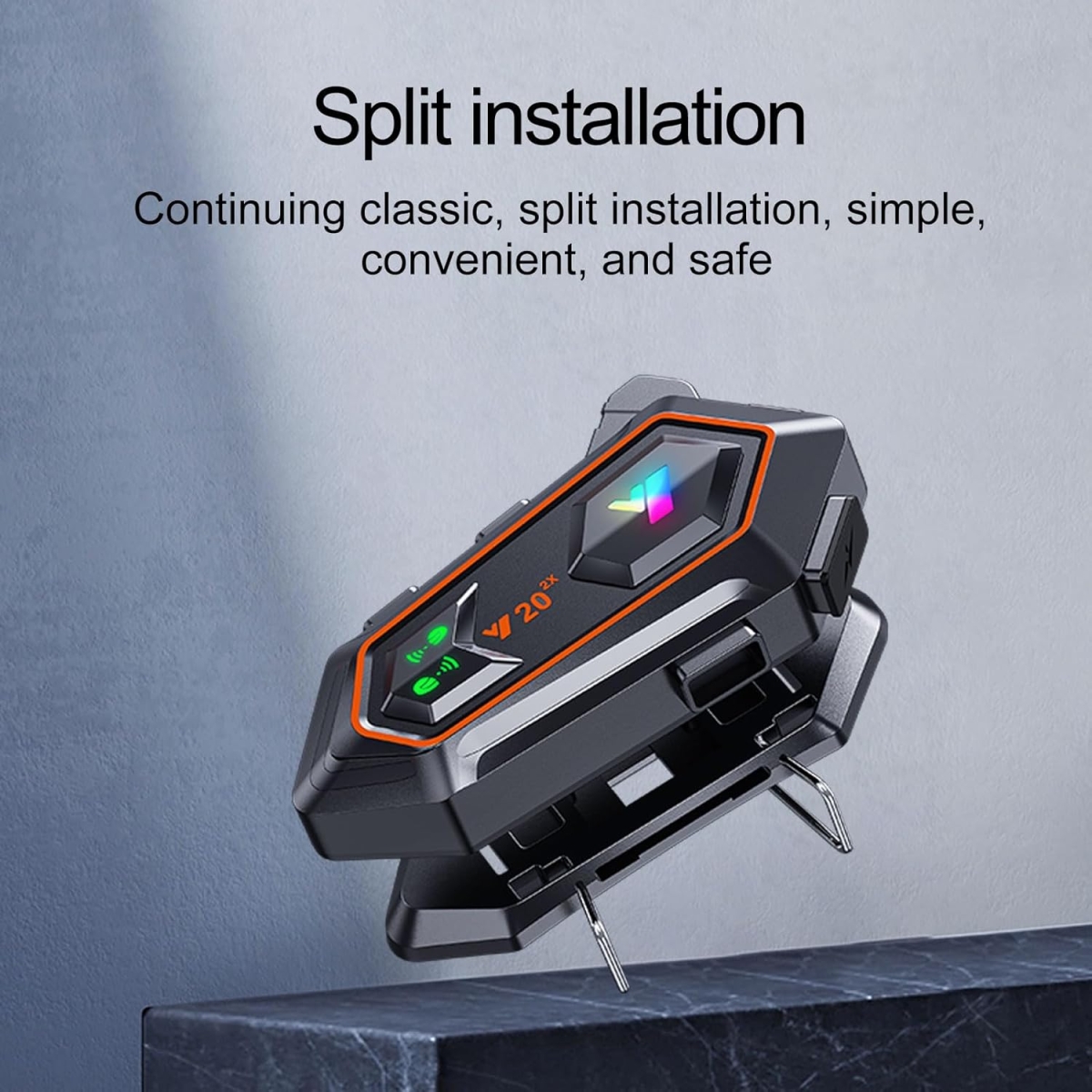 Ασύρματη Ενδοεπικοινωνία για Κράνος Μηχανής με Bluetooth Headset Y20 2X - Μαύρο - Image 3