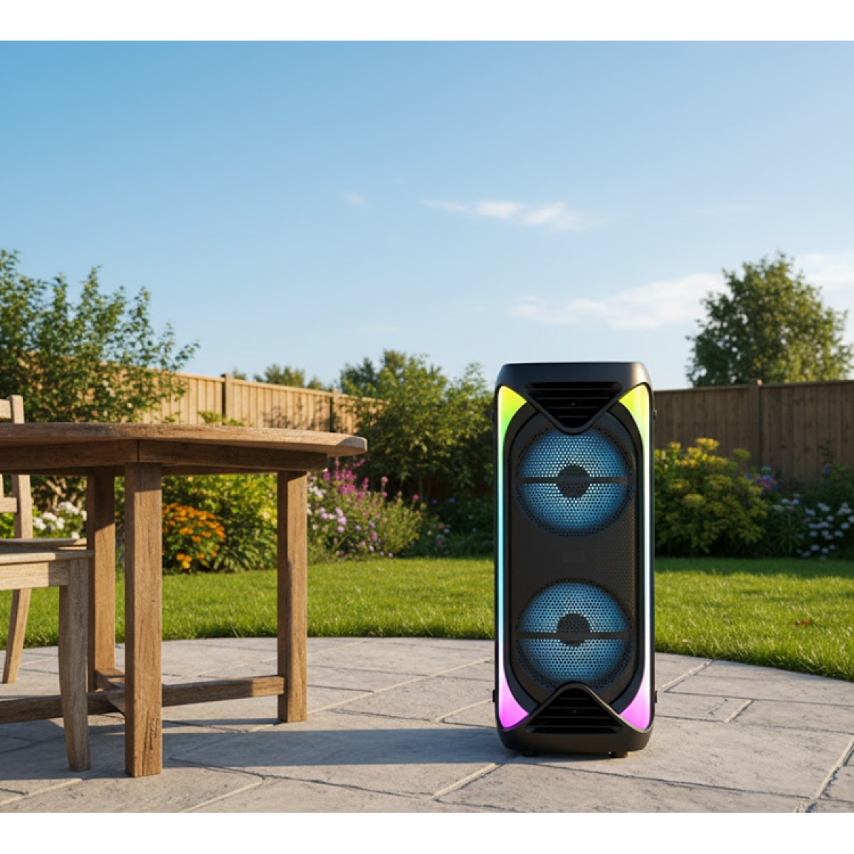 Ασύρματο Ηχείο Bluetooth με Φωτισμό LED RGB CS-8811 Μαύρο - Image 2