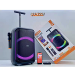 Ασύρματο Ηχείο Bluetooth με Φωτισμό LED RGB και Ασύρματο Μικρόφωνο QS-1226 Μαύρο - Image 2