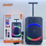 Ασύρματο Ηχείο Bluetooth με Φωτισμό LED RGB και Ασύρματο Μικρόφωνο QS-1226 Μαύρο - Image 3