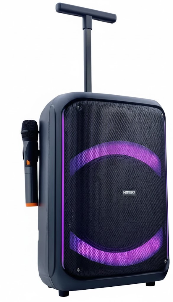 Ασύρματο Ηχείο Bluetooth Με Φωτισμό Led Rgb Και Ασύρματο Μικρόφωνο Qs-1226 Μαύρο
