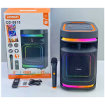 Ασύρματο Ηχείο Bluetooth με Φωτισμό LED RGB και Ασύρματο Μικρόφωνο QS-6815 Μαύρο - Image 2