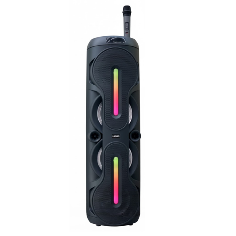 Ασύρματο Ηχείο Bluetooth με Φωτισμό LED RGB και Ασύρματο Μικρόφωνο QS-8401 Μαύρο