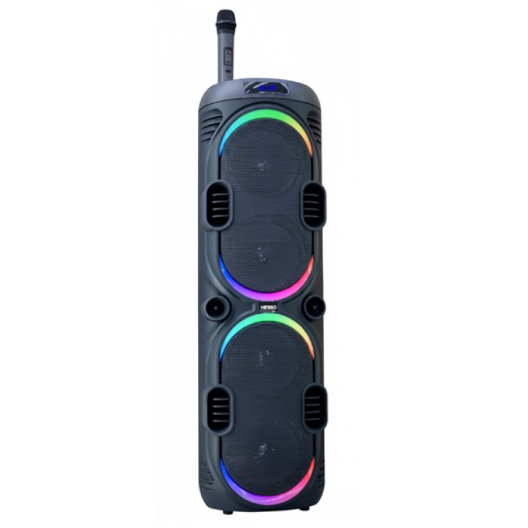 Ασύρματο Ηχείο Bluetooth με Φωτισμό LED RGB και Ασύρματο Μικρόφωνο QS-8402 Μαύρο