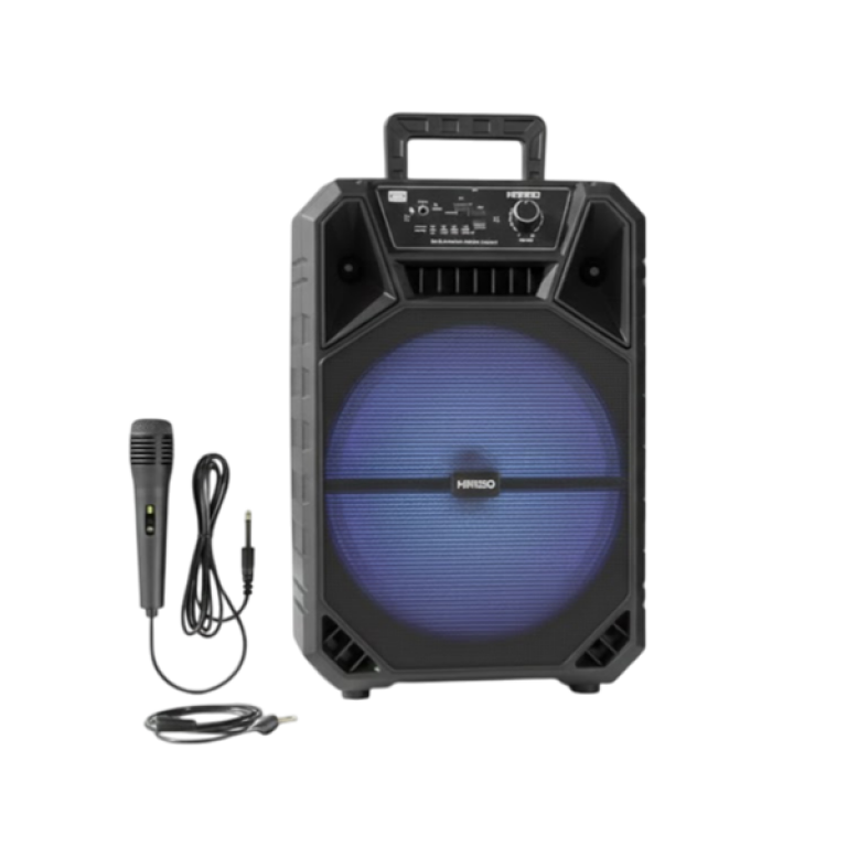 Ασύρματο Ηχείο Bluetooth με Φωτισμό LED RGB και Ενσύρματο Μικρόφωνο QS-1231A Μαύρο