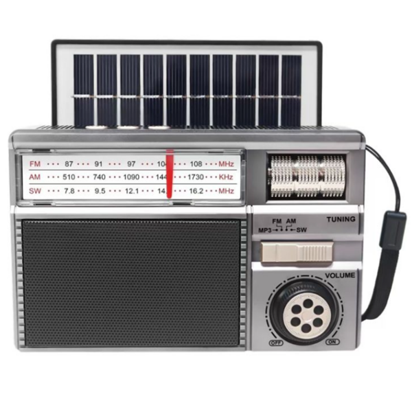 Ασύρματο Ηλιακό Ραδιόφωνο Bluetooth USB MK-391S Γκρι