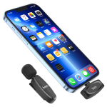 Ασύρματο Μικρόφωνο με Lightning 2τμχ - Wireless Digital Microphone Hoco L15 - Μαύρο - Image 4