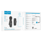 Ασύρματο Μικρόφωνο με Lightning 2τμχ - Wireless Digital Microphone Hoco L15 - Μαύρο - Image 7