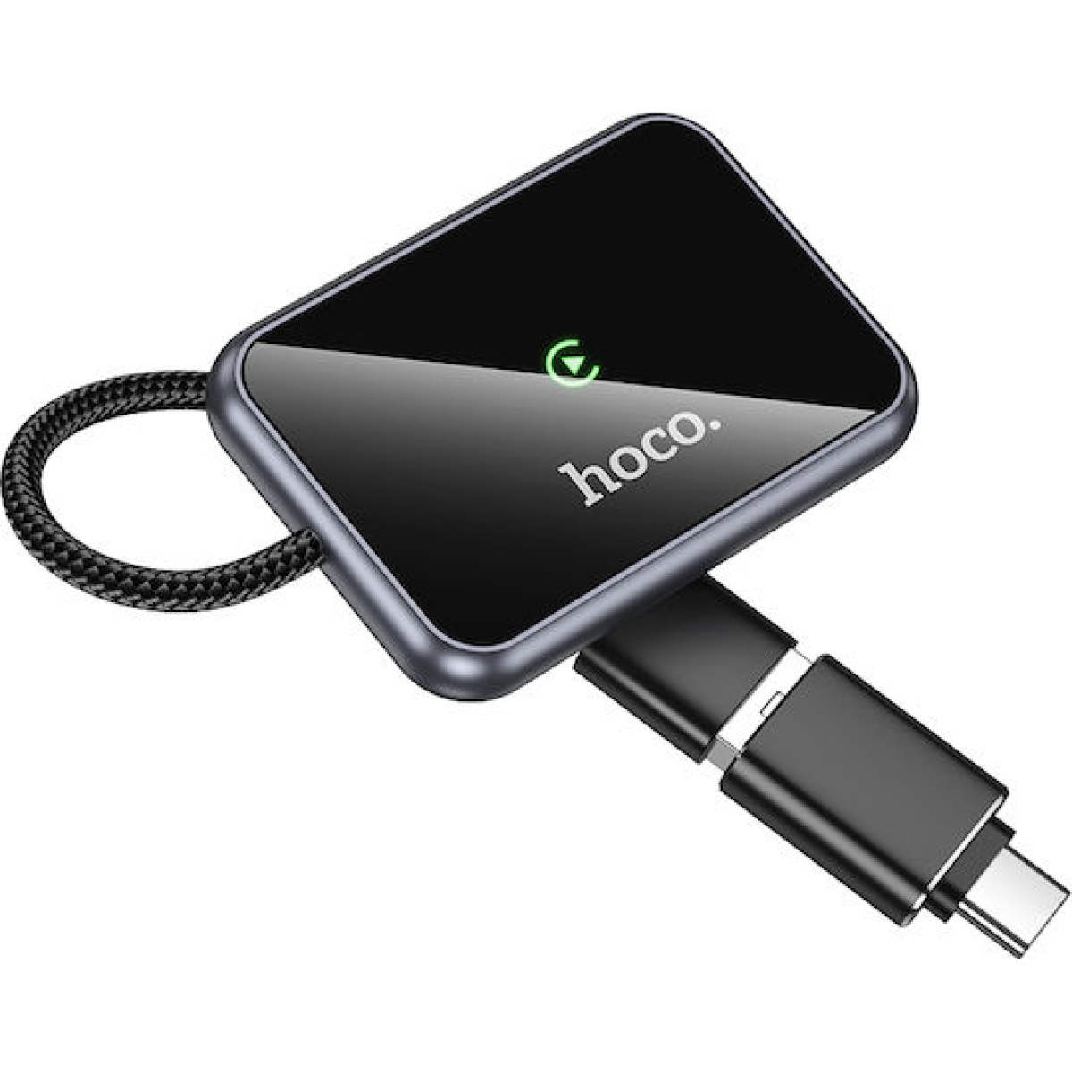 Ασύρματος Αντάπτορας CarPlay – USB-A / USB-C Hoco HU1 Μαύρο - Image 2
