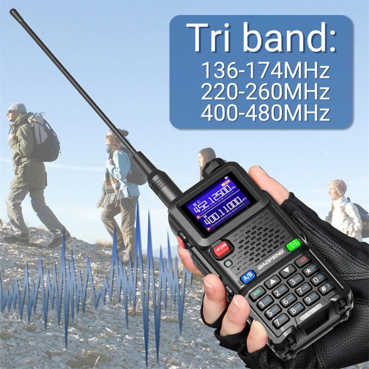 Ασύρματος Πομποδέκτης UHF/VHF 10W Με Έγχρωμη Οθόνη Baofeng UV-5RH - Image 3