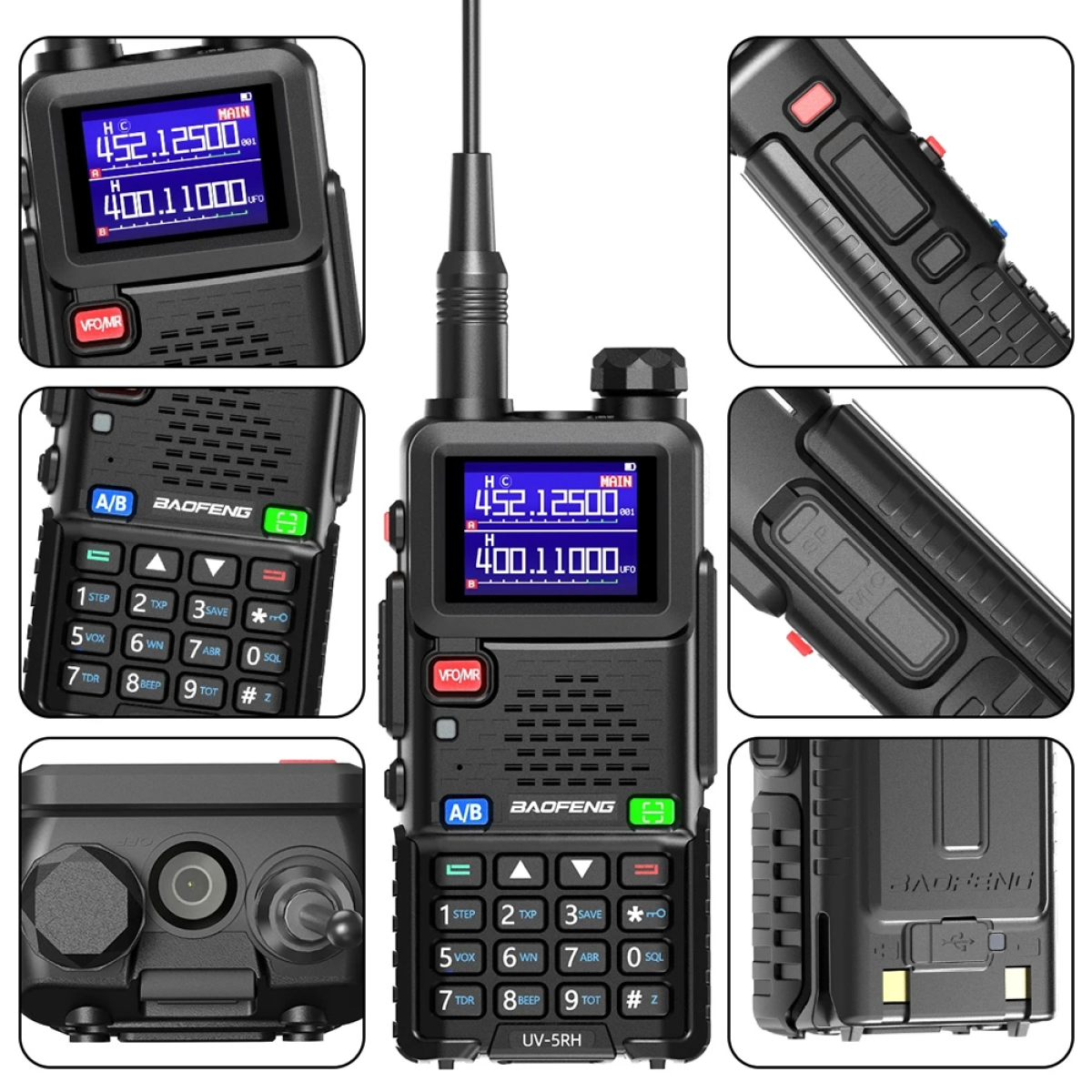 Ασύρματος Πομποδέκτης UHF/VHF 10W Με Έγχρωμη Οθόνη Baofeng UV-5RH - Image 5