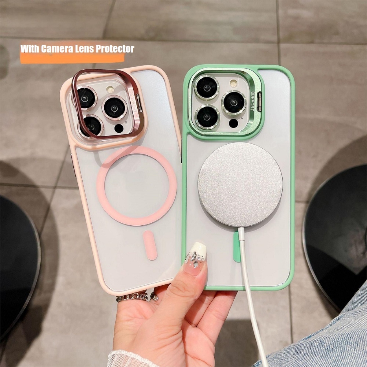 Διαφανής Θήκη MagSafe Με Προστατευτικά Κάμερας & Camera Kickstand για iPhone 17 - Image 3