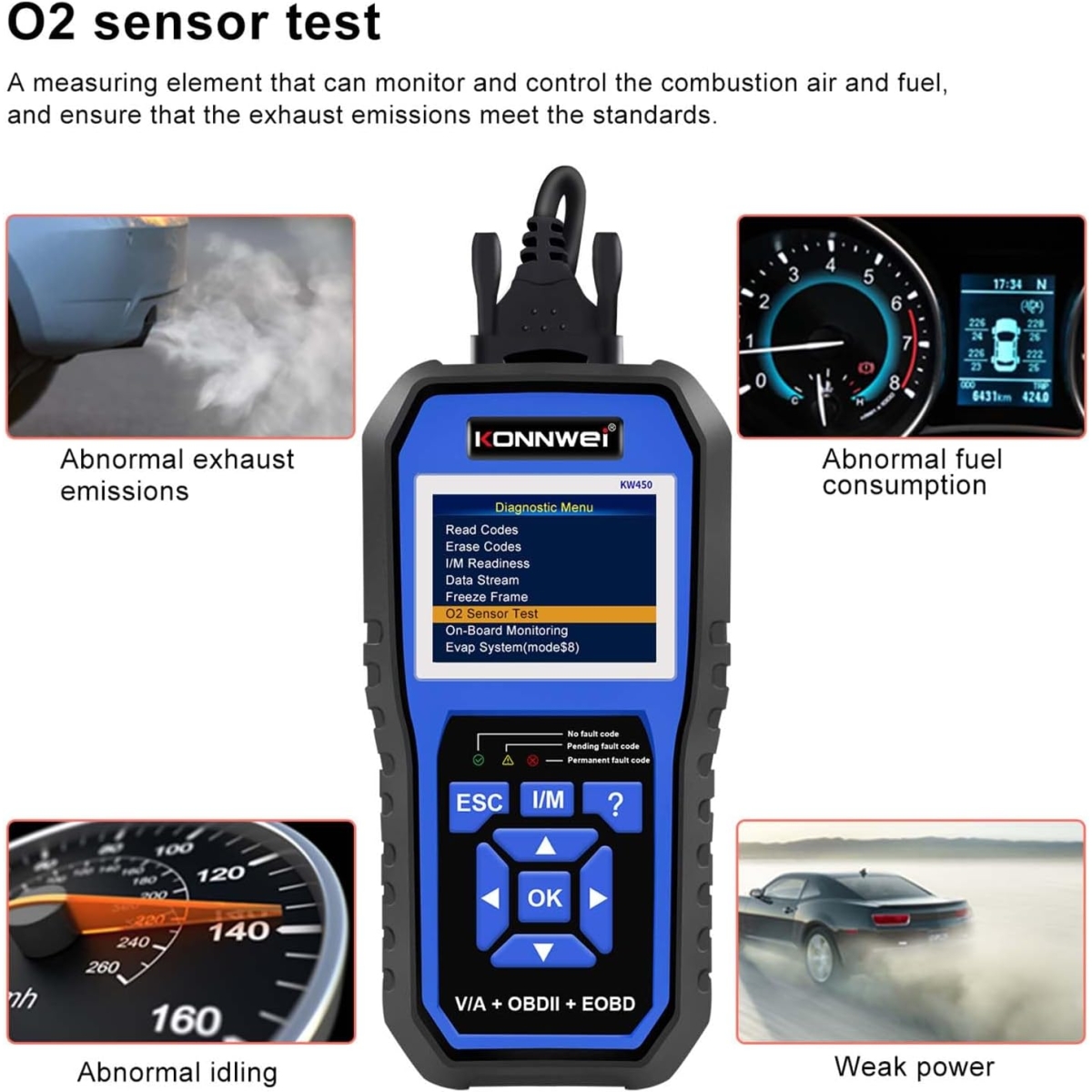Konnwei KW450 V/A OBDII Διαγνωστικό επαγγελματικό για VW-GROUP FULL SYSTEM ai AUDI-VW - Image 6